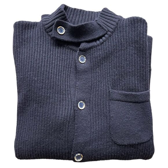 JOOST Men Winter Sweater High Neck Navy Blue Color Size XXL - Picture 4 of 7